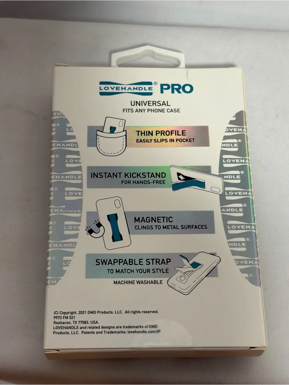 NWT LOVE HANDLE PRO Magnetic phone Grip Fits All Phones in Purple